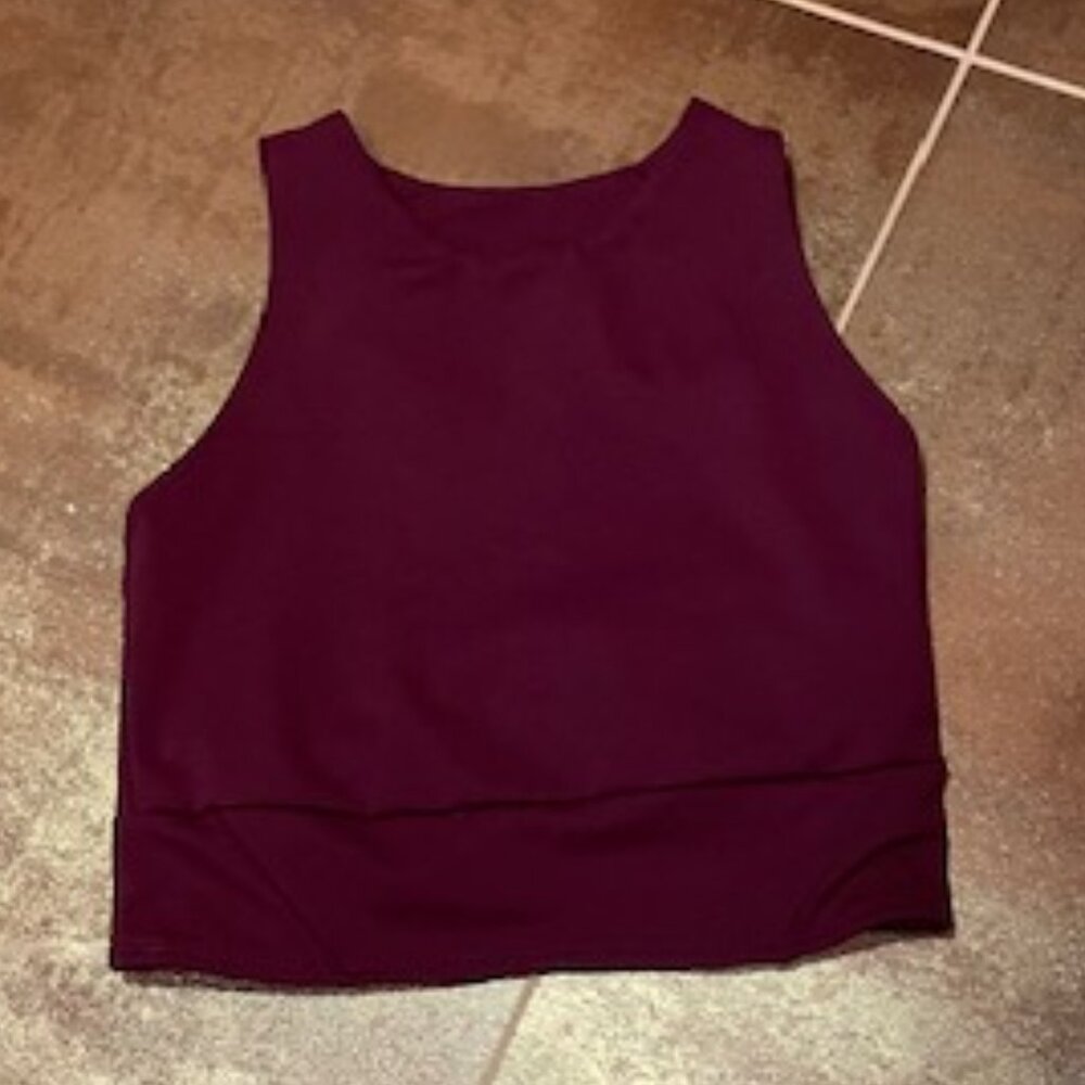 FITAID Cranberry Color High Neck Sports Bra – M - NWOT